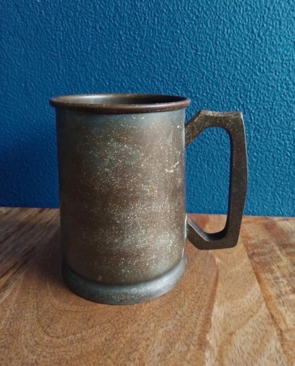 Antiek Tin Bekers / Urn / Kamerkandelaar