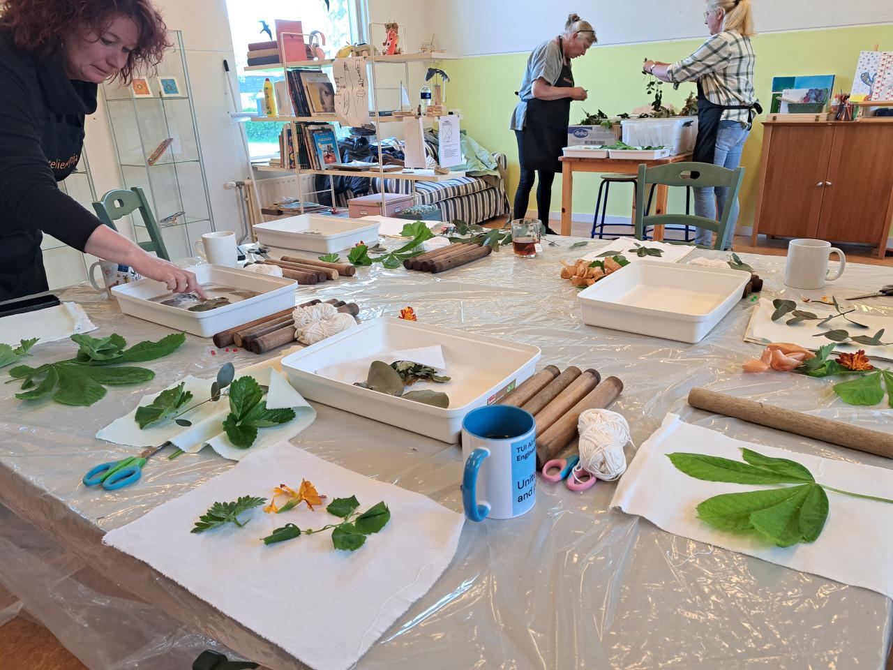 Workshop Ecoprinten op stof en papier 13 december