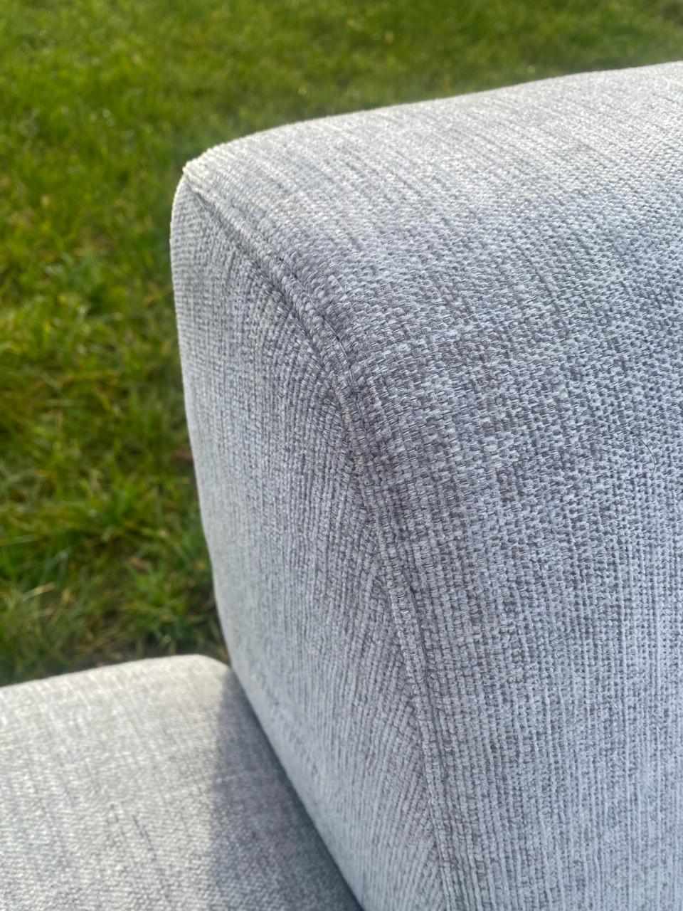 Mooie Grijze Stoffen Hoekbank- Moderne Lounge Zit-Gratis Levering