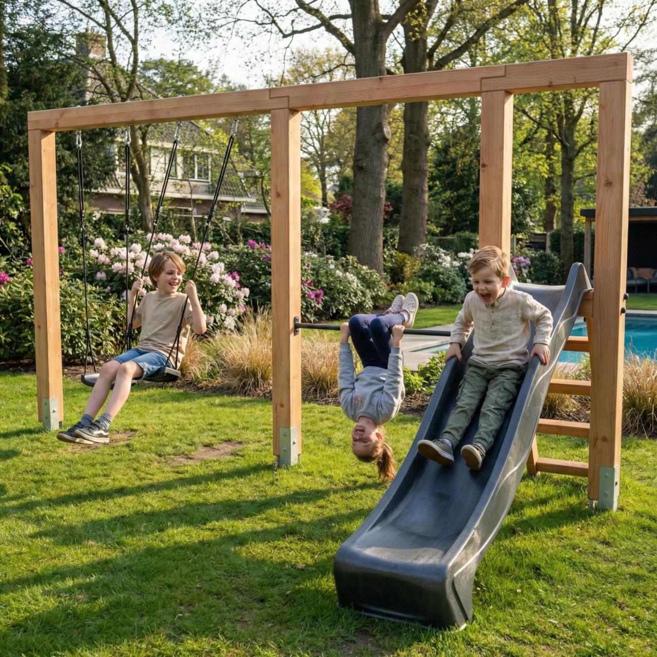 Schommel toestellen van douglas hout