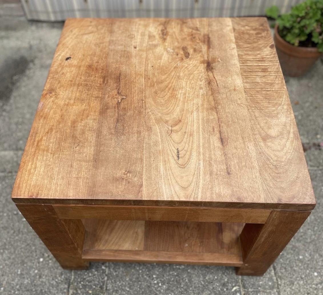 Teak houten bijzet/ salontafel