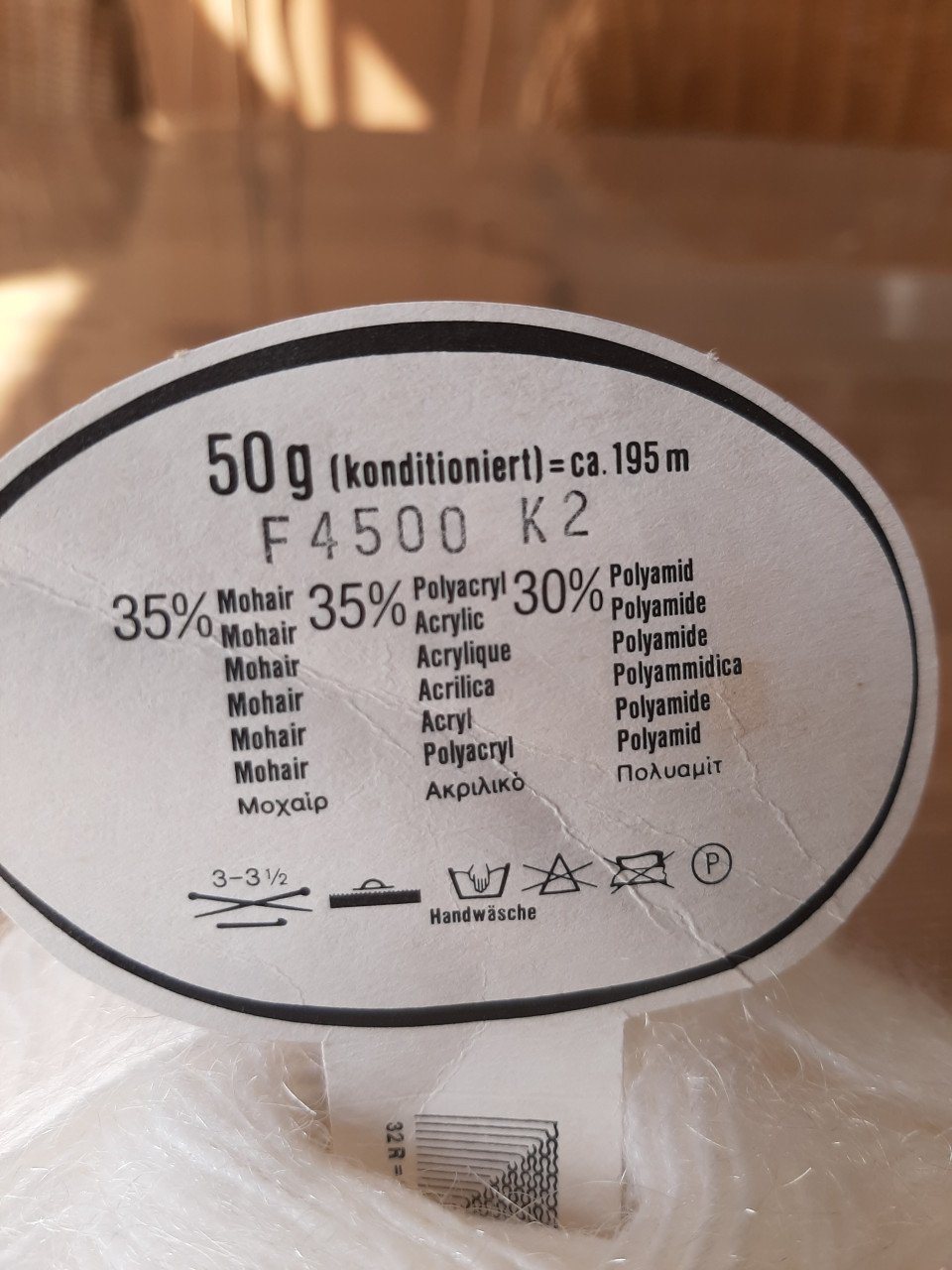 SCHACHENMAYER , DUNJA - 4  NIEUWE BOLLEN MOHAIR - WIT -