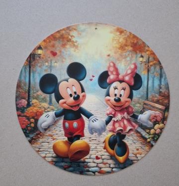 Mickey & Minnie Metalen Decoratiebord