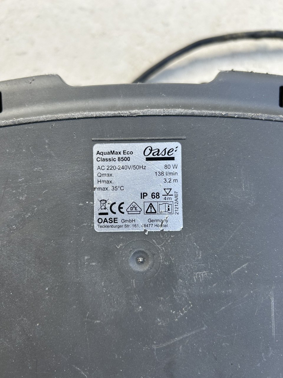 Te koop oase eco classik 8500 sterke en zuinige Vijverpomp en 8500 lpu