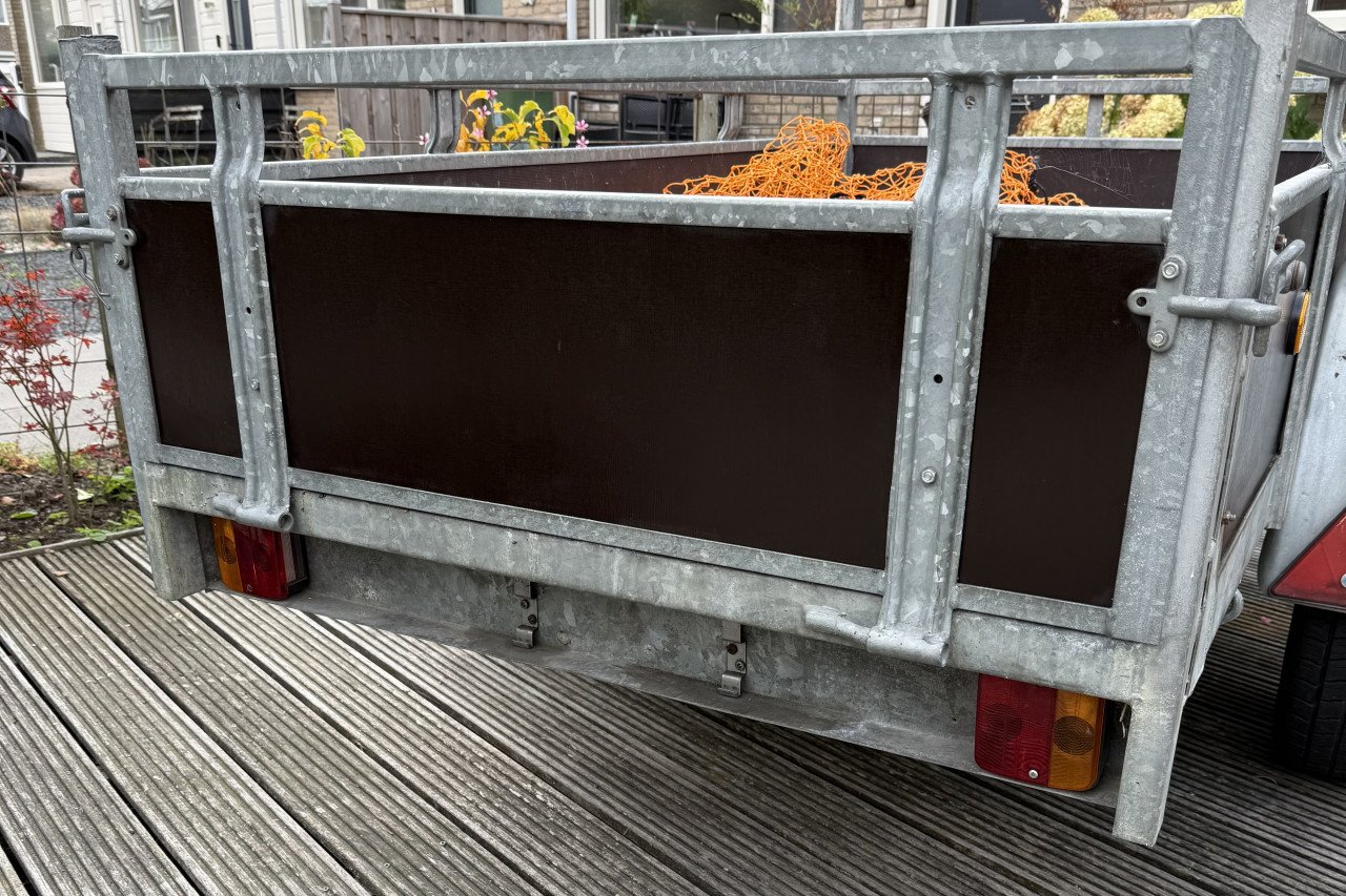 Gegalvaniseerde aanhanger V dissel 200 x 110 cm