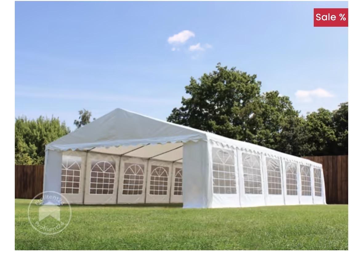Te huur PVC partytent 5x12 incl 3 biertafelsets