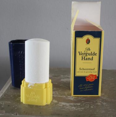 Nieuw in verpakking de vergulde hand scheer staaf