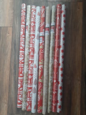 Kerstcadeaupapier 9 Rollen NIEUW