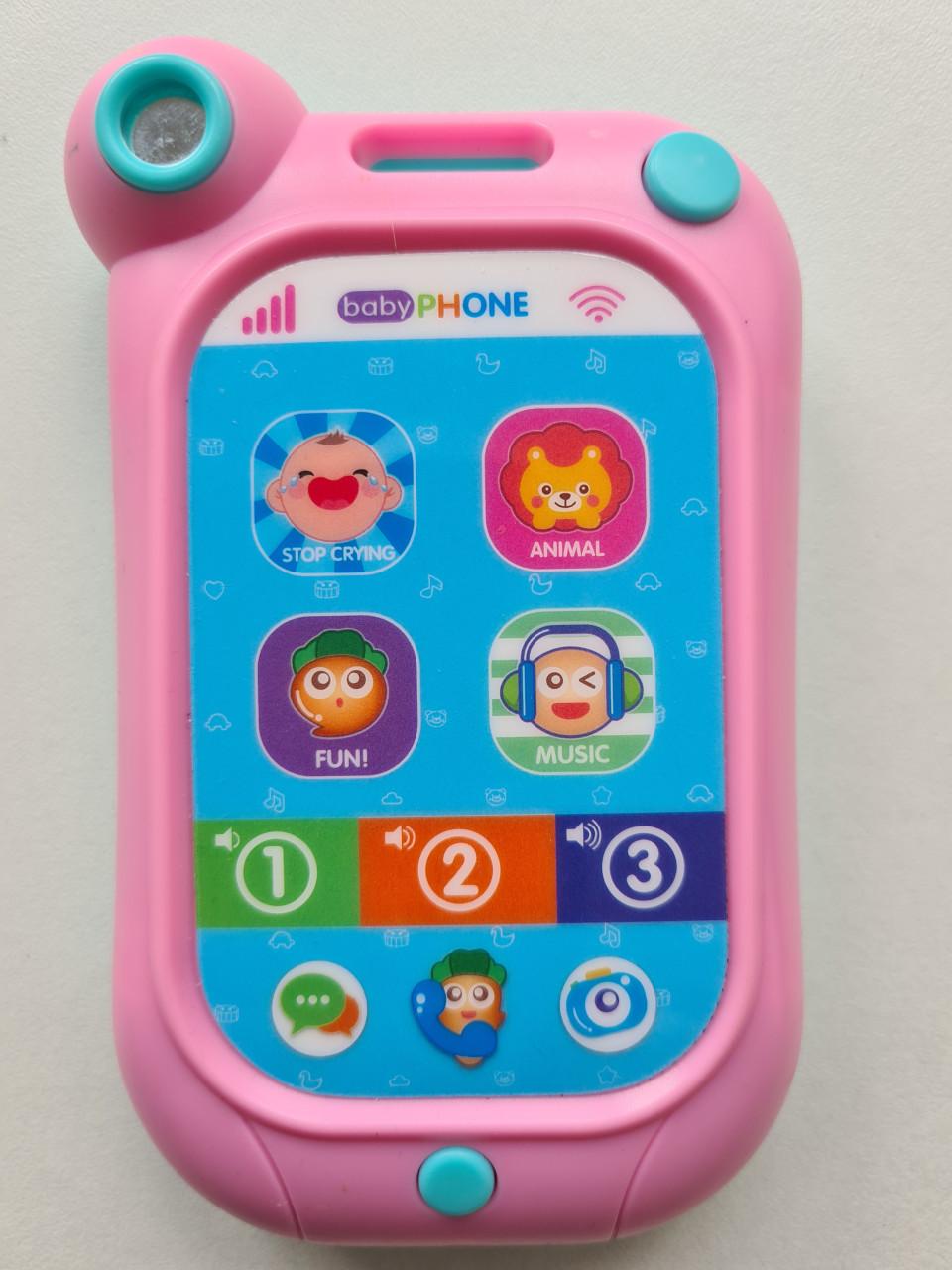 Roze telefoon met licht en geluid