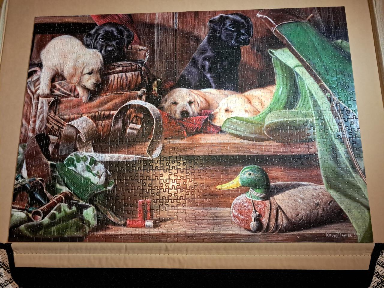 King puzzel puppies on stairs 1000 stukjes