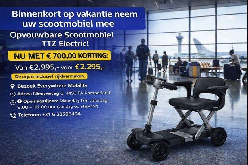 Binnenkort op vakantie? Neem uw scootmobiel mee!