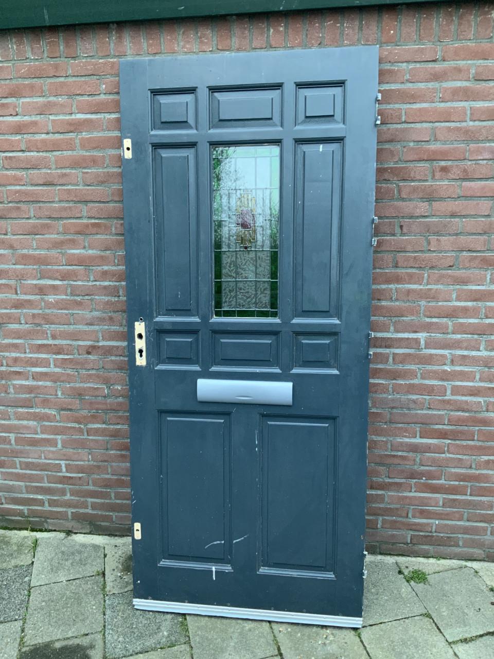 Voordeur met glas in lood