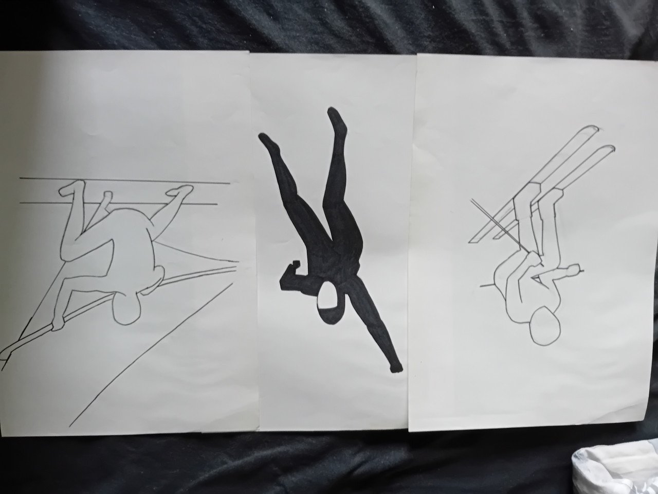 Veel  oude schilder werk op papier