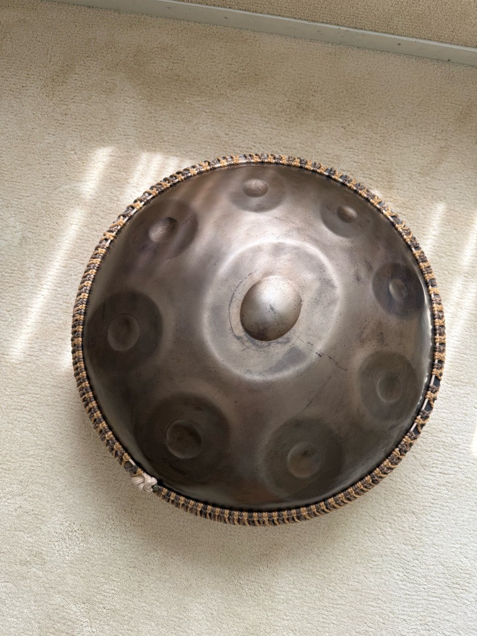 Handpan D-kurd van Handpan Studio incl tas + koord