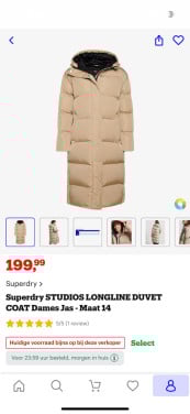Superdry dames jas- lange versie