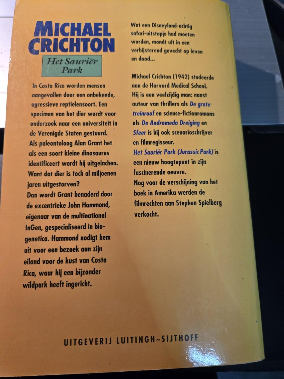 Boek : Het Saurier Park (Jurassisc Park) 1991