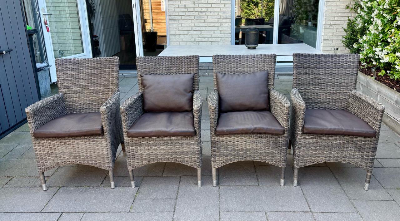 Life tuinstoelen wicker met all-weather kussens