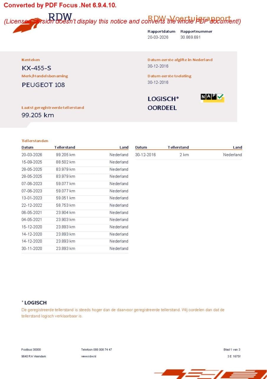 Peugeot 108 1.0 e-vti 68pk 5d top! active | bluetooth bellen en muziek stre