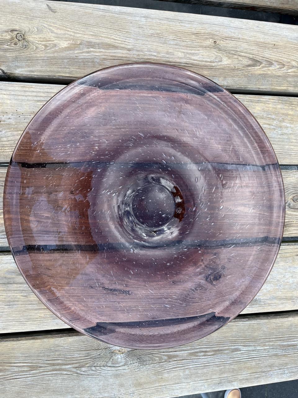 Vintage glazen schaal