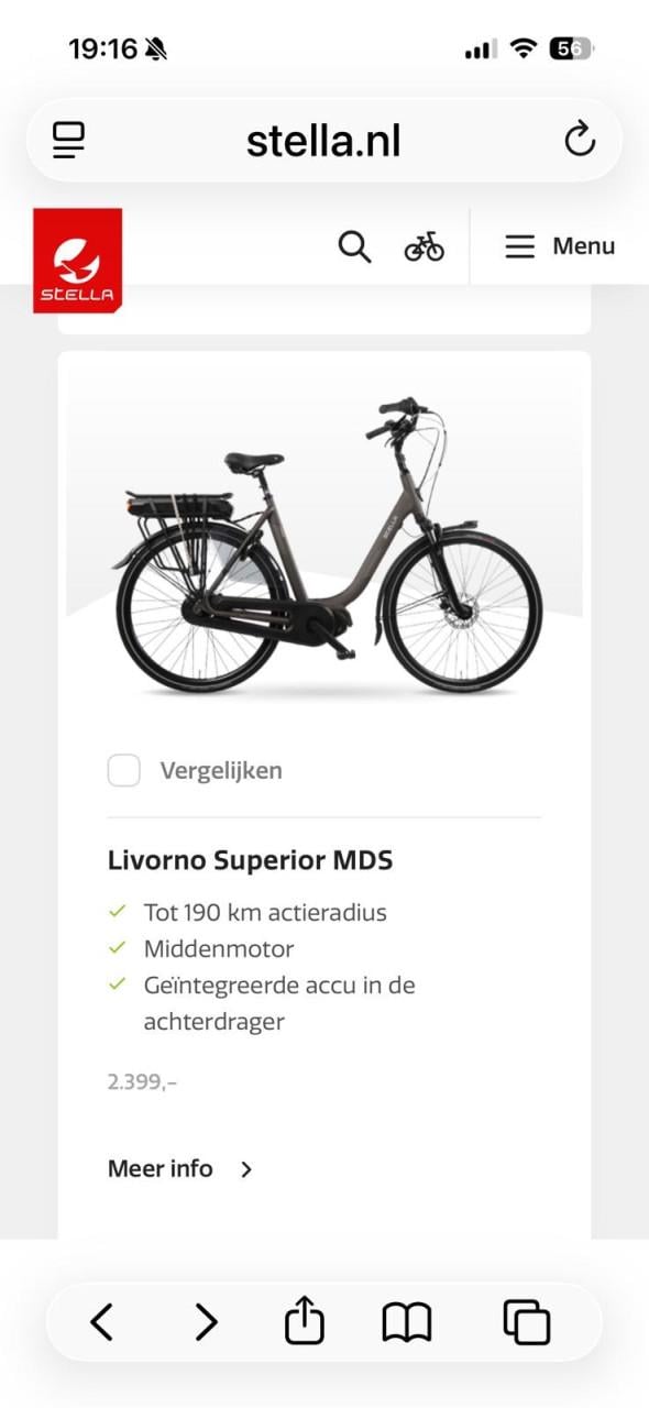 Stella elektrische damesfiets