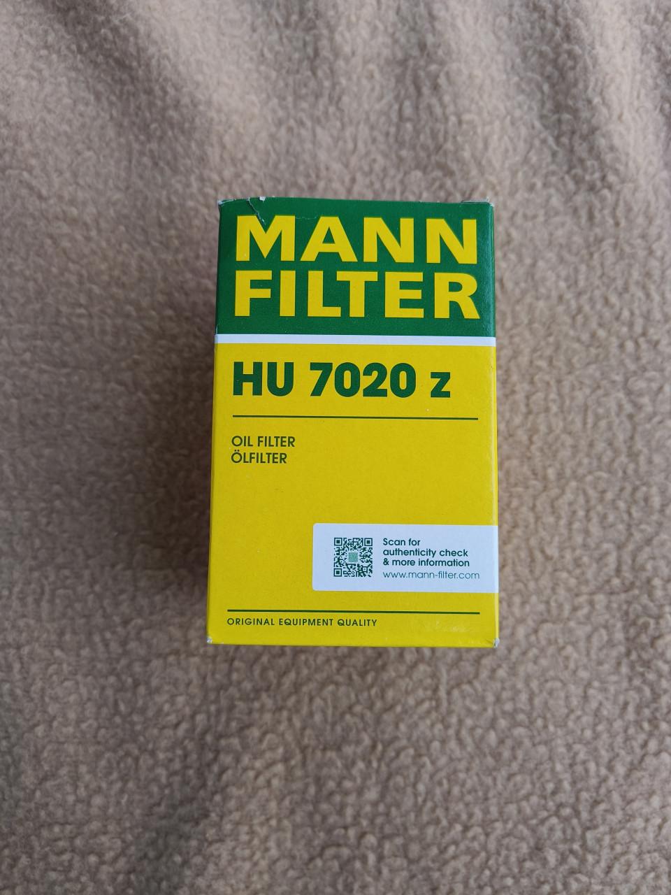 2x Oliefilter MANN HU 7020 Z