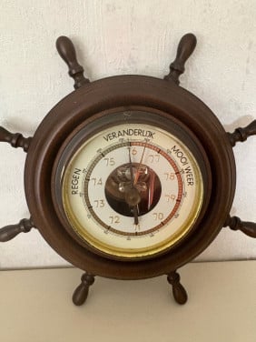 Barometer van hout/metaal