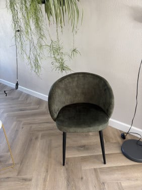 Groene stoel velvet