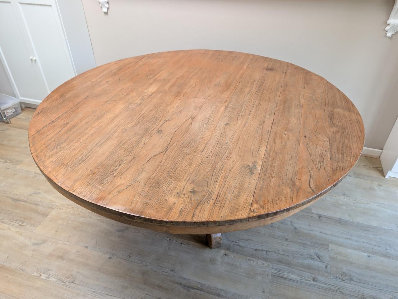 Ronde Teak eettafel 160cm