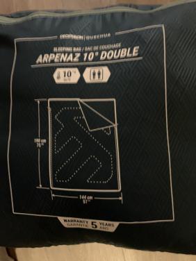 Quechua sleeping bag arpenaz 10c double