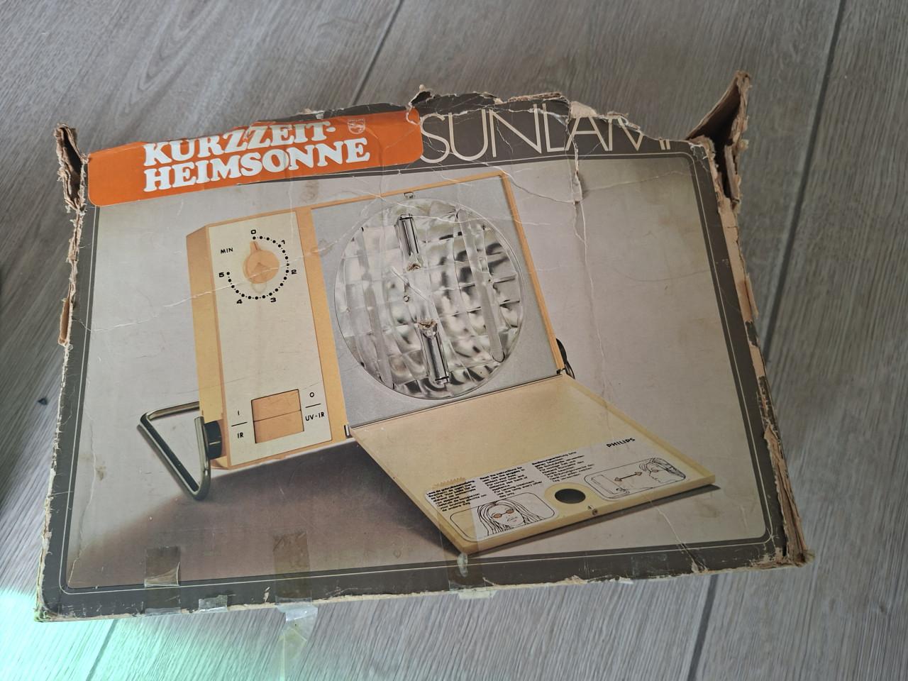 Vintage gezichtsbruiner / hoogtezon Philips de luxe Sunlamp.
