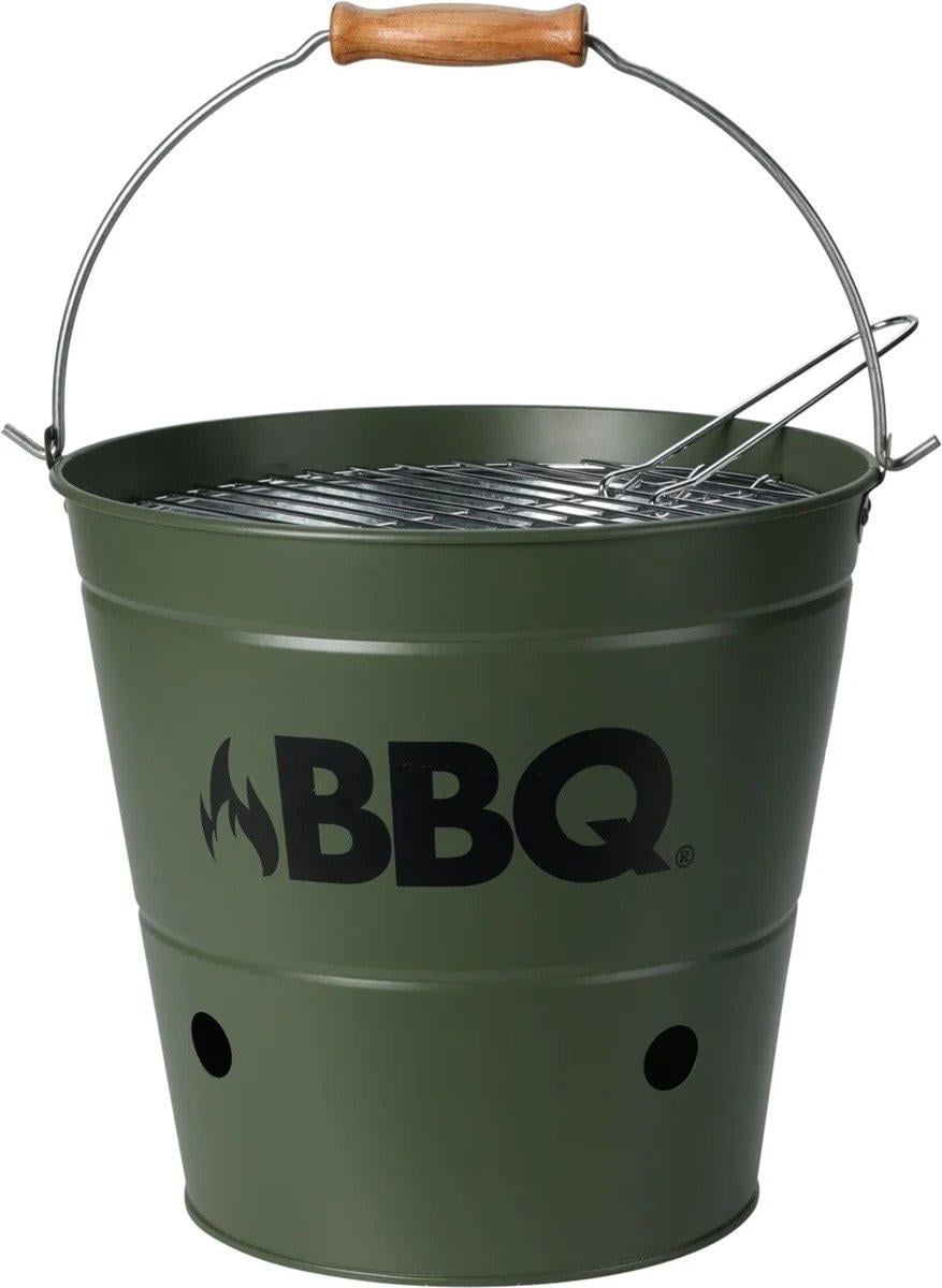 RVS Barbecue op houtskool met groot rooster