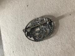 Zilveren broche Floral