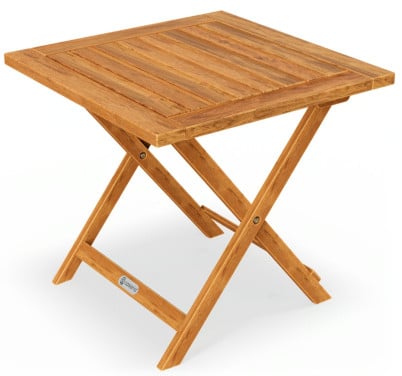 Bijzettafel of tuintafel acacia hout. NIEUW!