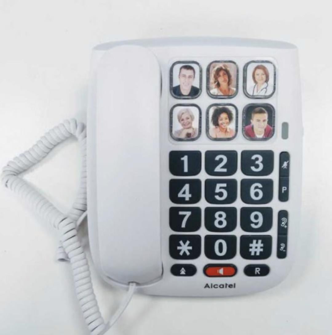Senioren telefoon Alcatel TMAX10 met 6 grote fototoetsen en vaste lijn