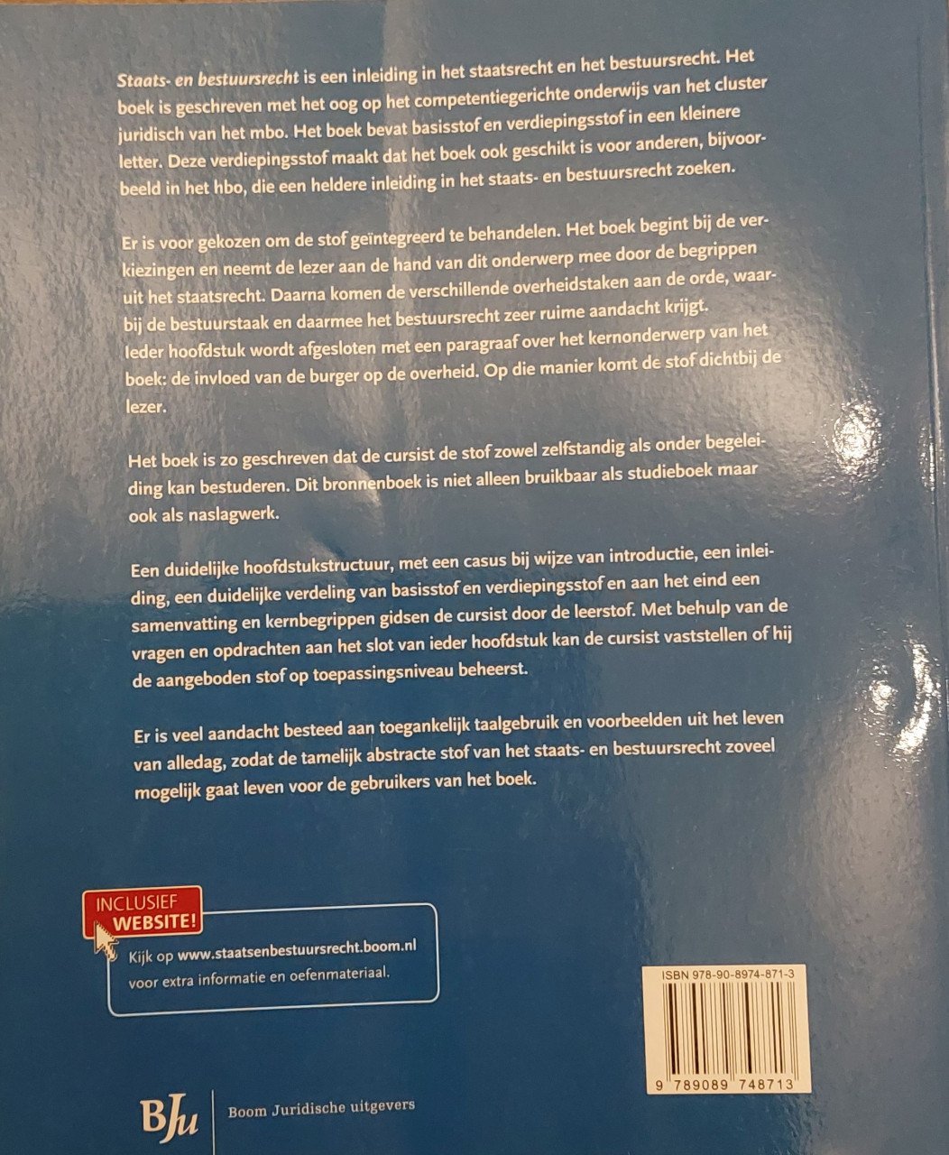 Studieboek: Bronnenboek Staats- en bestuursrecht (4e druk)