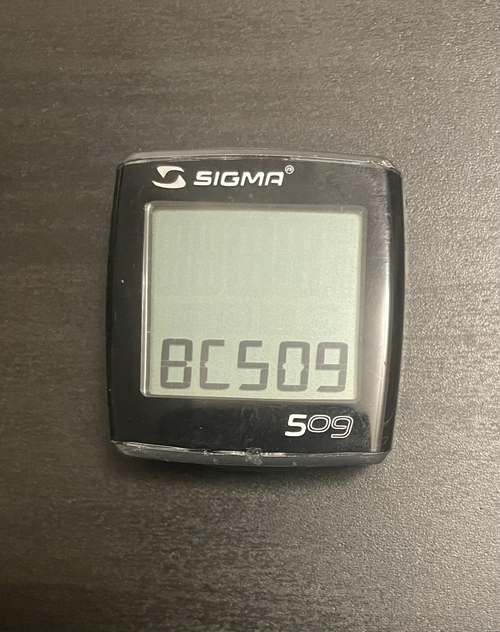 Sigma BC 509 wired fiets computer.