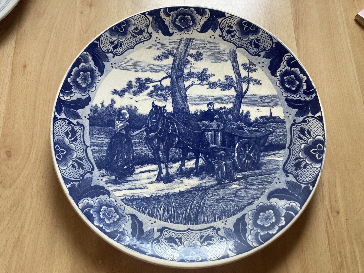 Delftsblauw bord groot