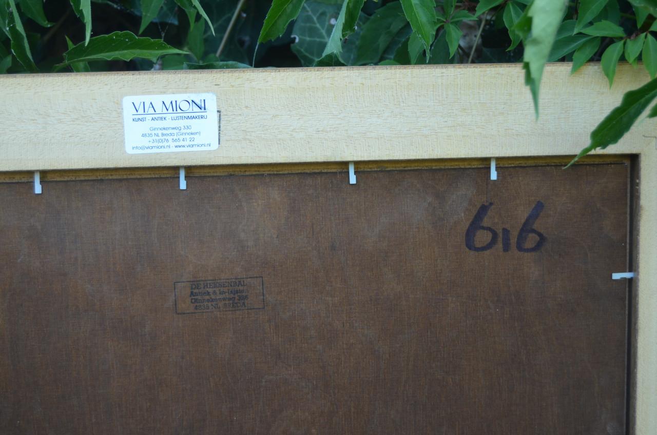 Fraai schilderij Frans J. Joosen (Tilburg 1932 - Oosterhout 2021) 'Rood'