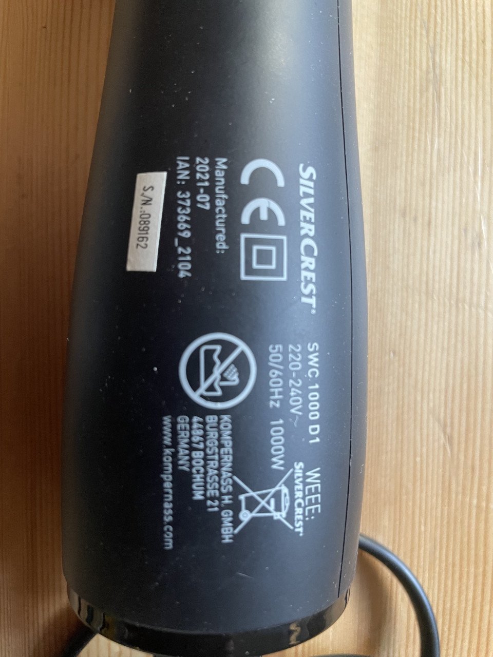 Te koop haarstijltang met onderdelen