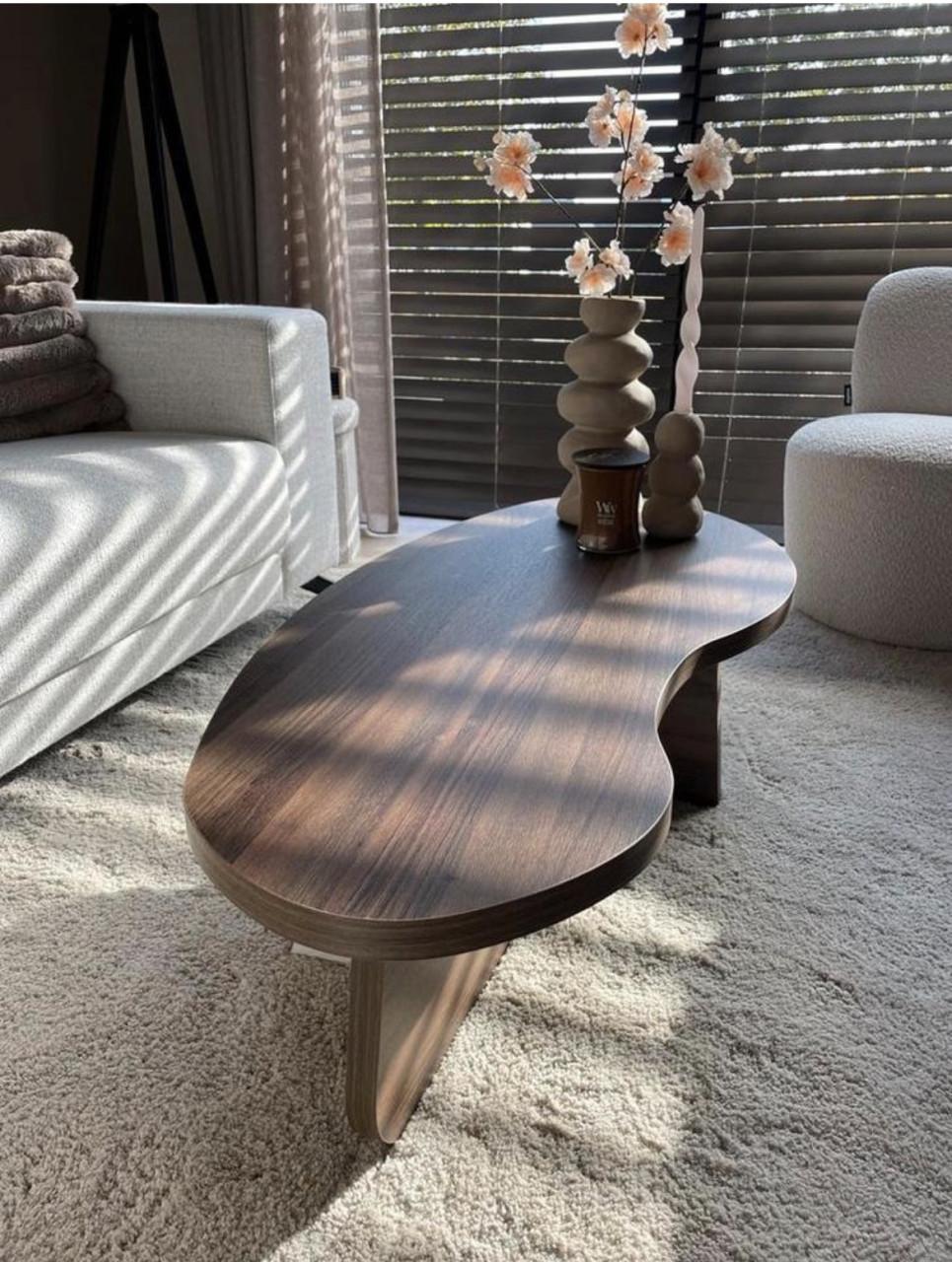 Walnoothouten Salontafel Japandi