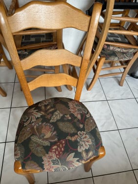 Massief eiken eetkamerstoelen