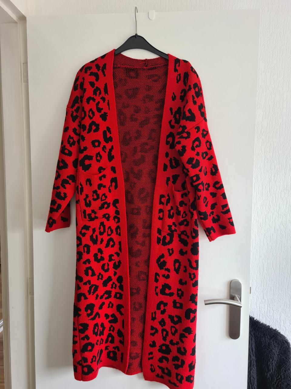 Rood met zwart maxi vest Mt L