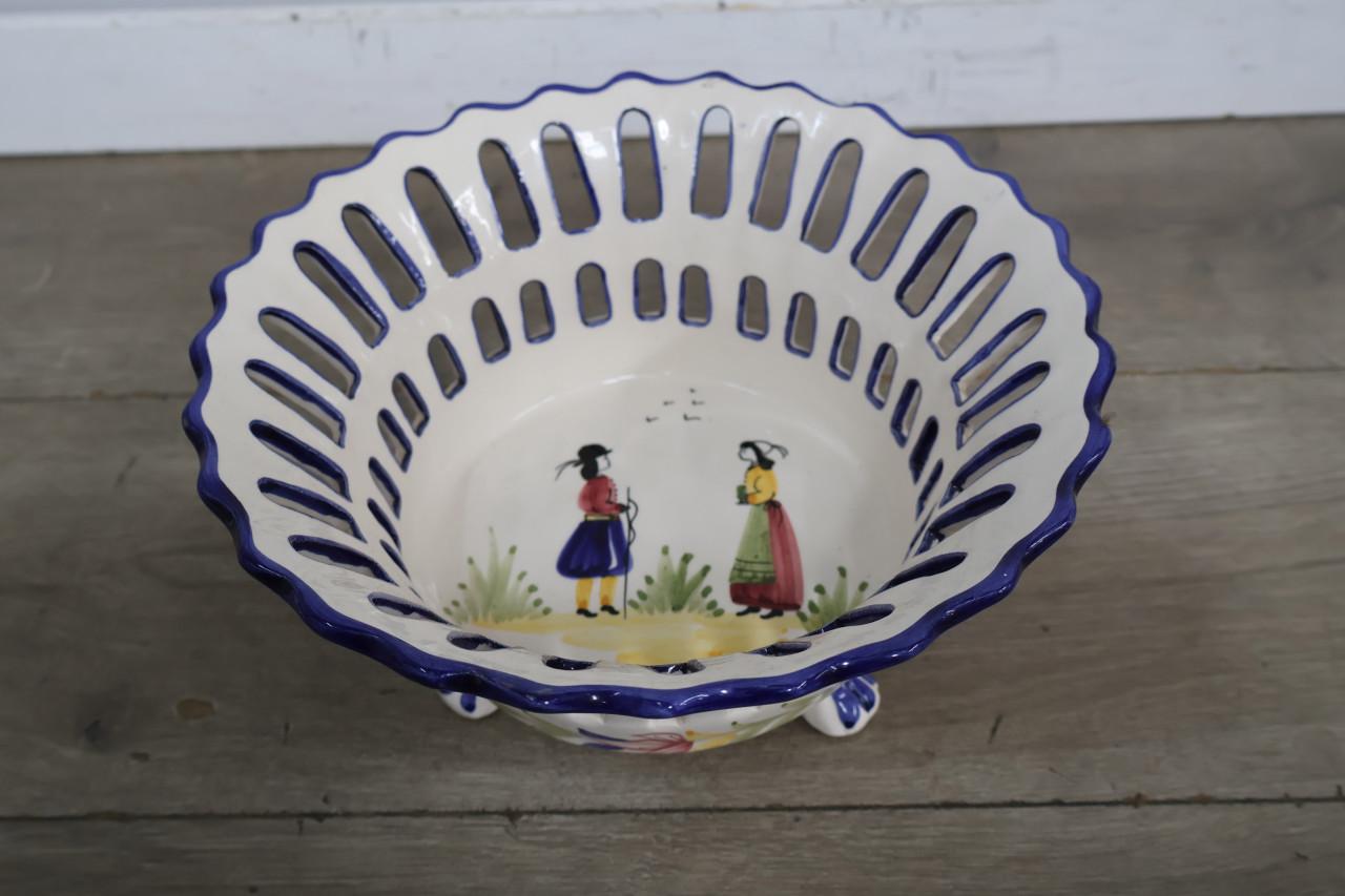 Vintage Franse schaal/mand - aardewerk
