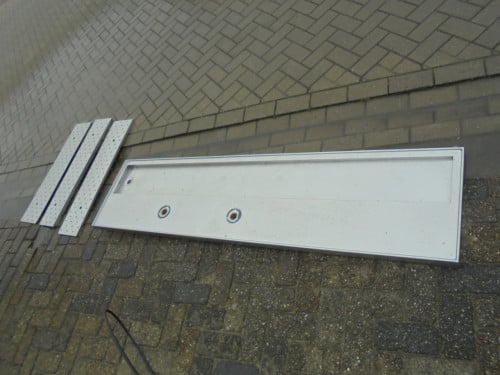 Mobiel roesvrij stalen Tap blad , afvoer goot en 3 stuks afdruip platen