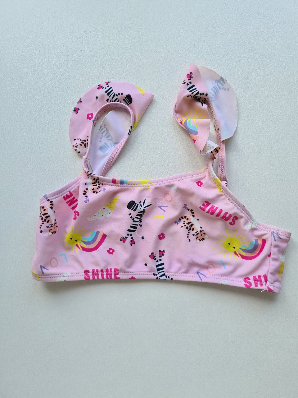 Roze regenboog/ dierenprint bikini Zeeman  Mt 122-128