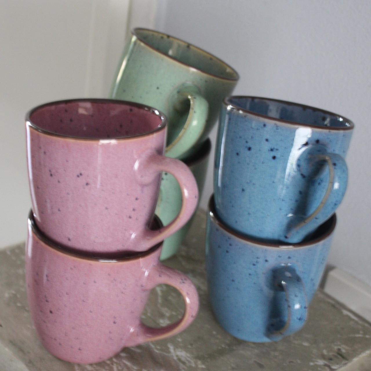 Set van 6 koffie kopje kleurrijk