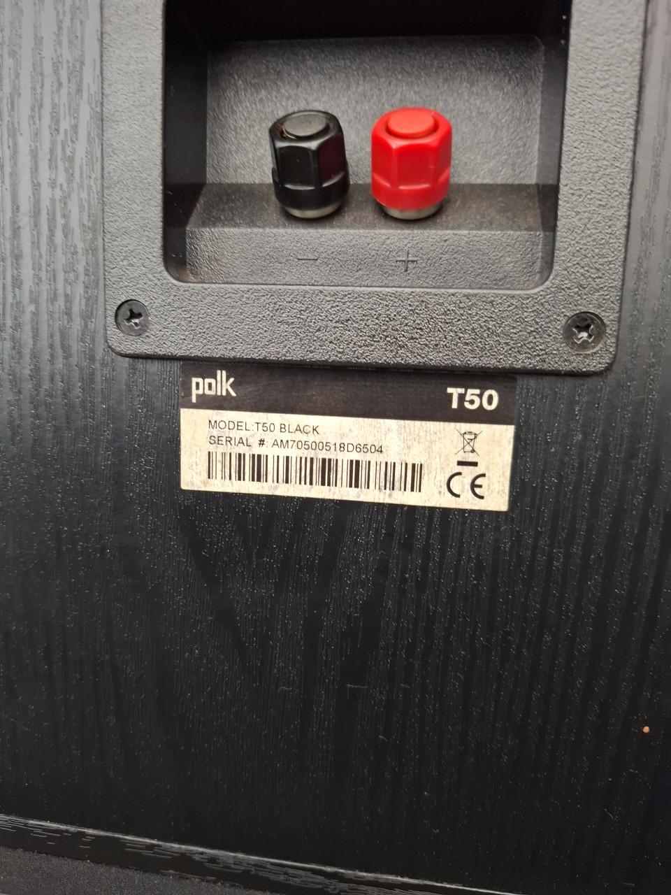 Polk Audio T50 Vloerstaande Luidsprekers - Zwart.