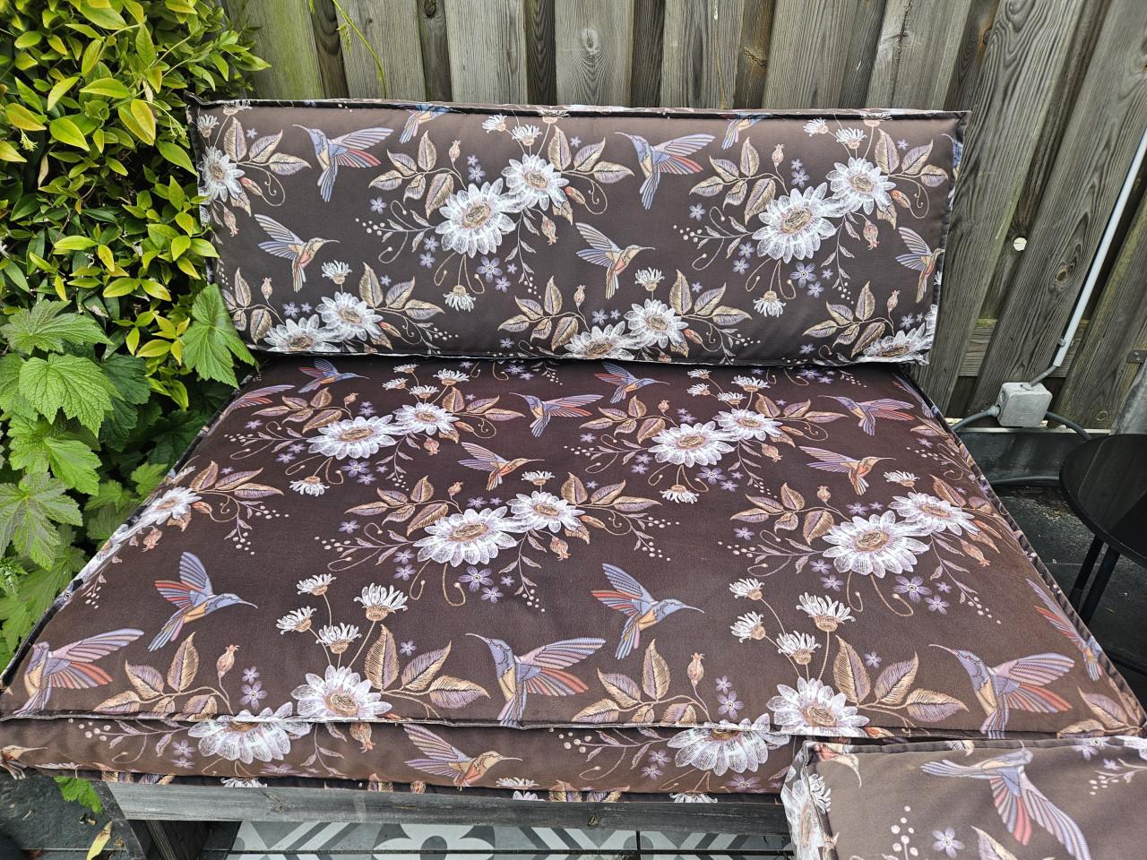 2 Palletbanken met kussens