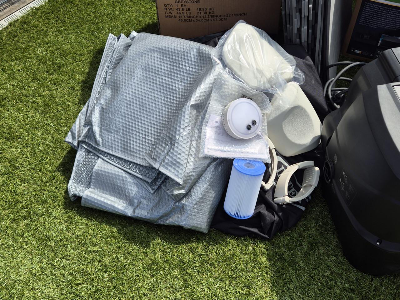 Intex PureSpa Bubble Greystone 6 pers compleet pakke