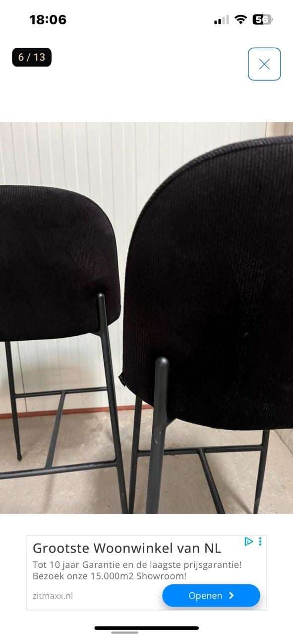 Design barkrukken 4 stuks